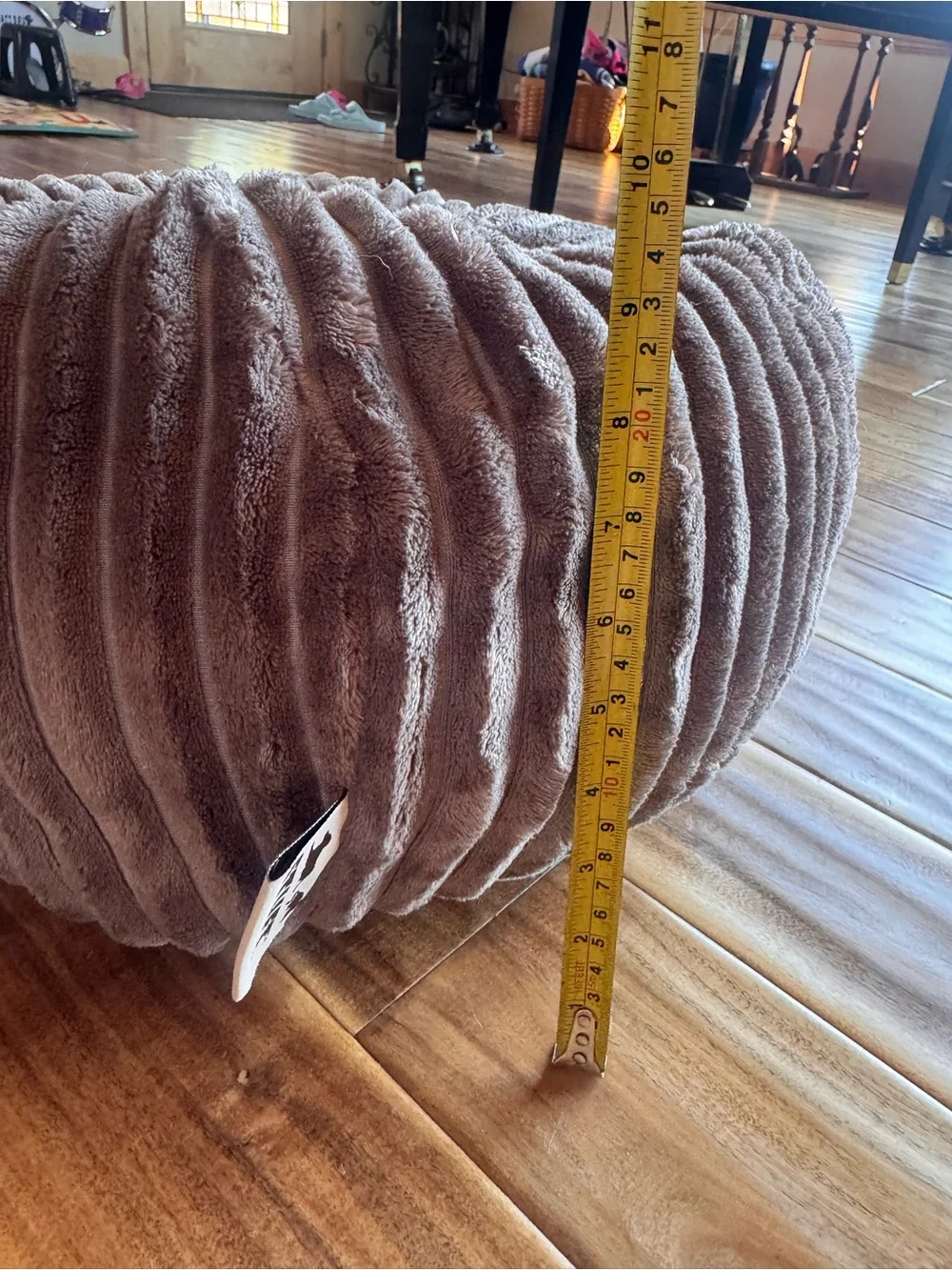 Stuft Cozy Ribbed Donut Dog or Cat Bed in Brown Taupe